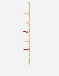 Bracelet with DG logo and multiple horn charms