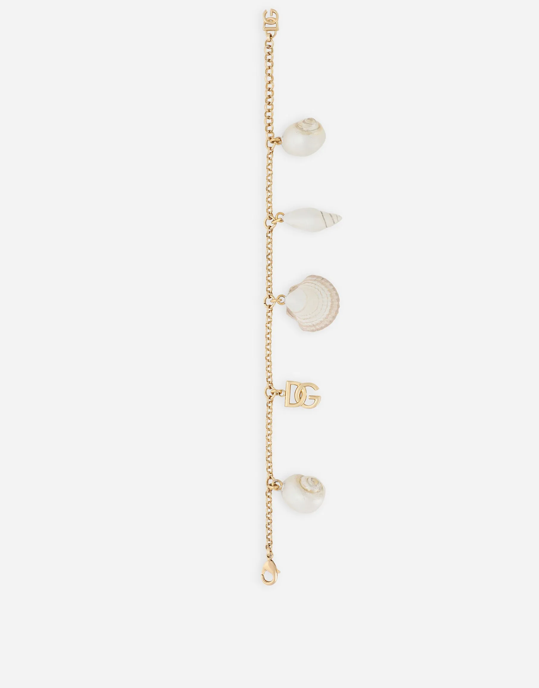 Bracelet with DG logo and shell charms