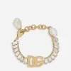 Bracelet with rhinestones and DG logo