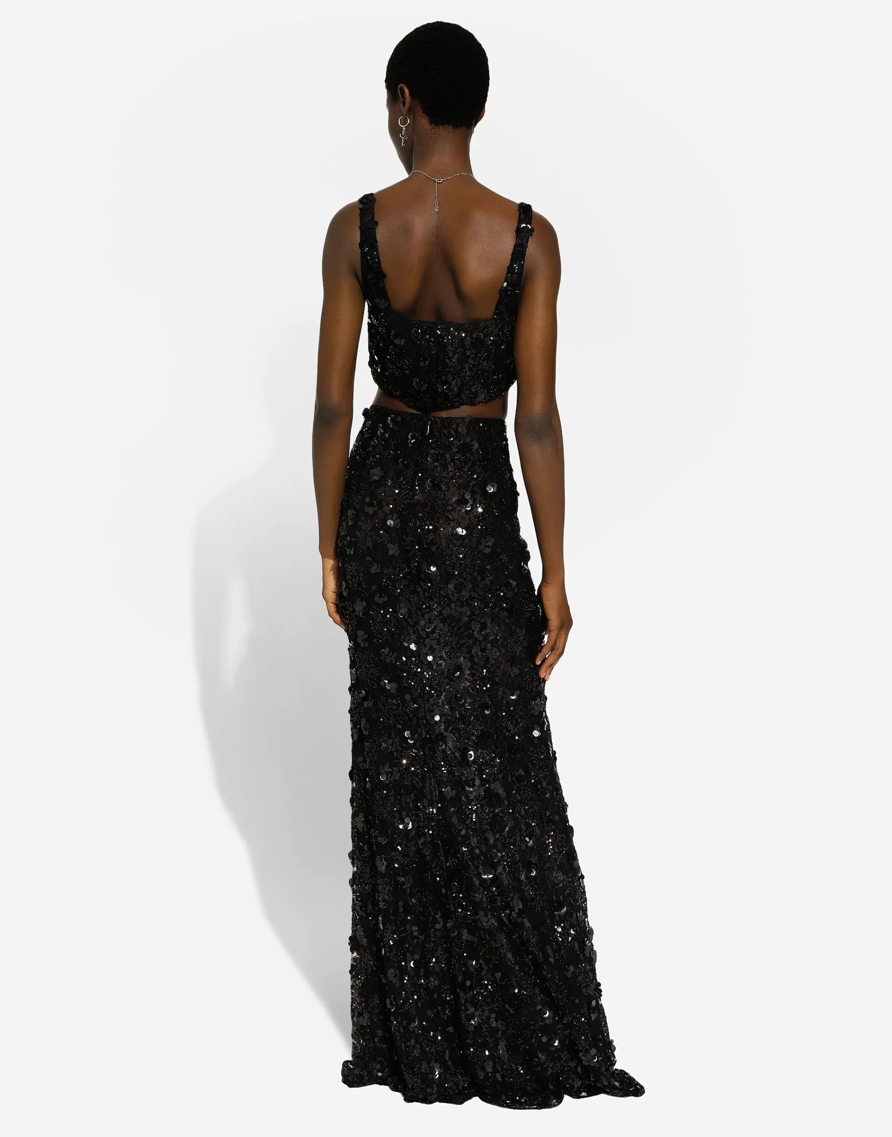 Bralette top with sequin embroidery