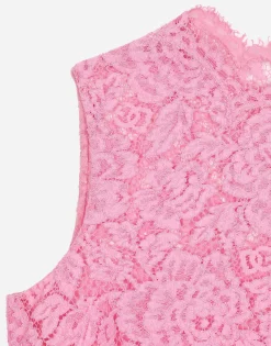 Branded floral cordonetto lace top