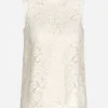 Branded stretch lace top