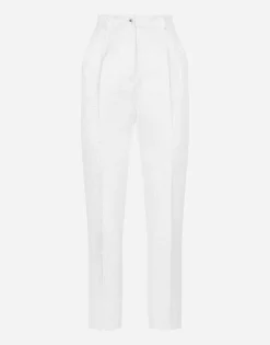 Brocade cigarette pants