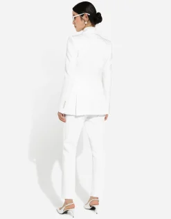 Brocade cigarette pants