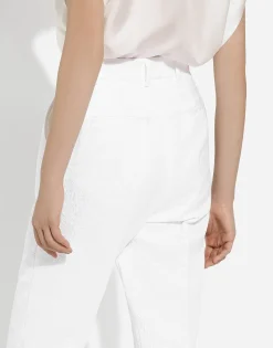 Brocade cigarette pants