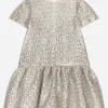 Brocade jacquard dress with DG logo