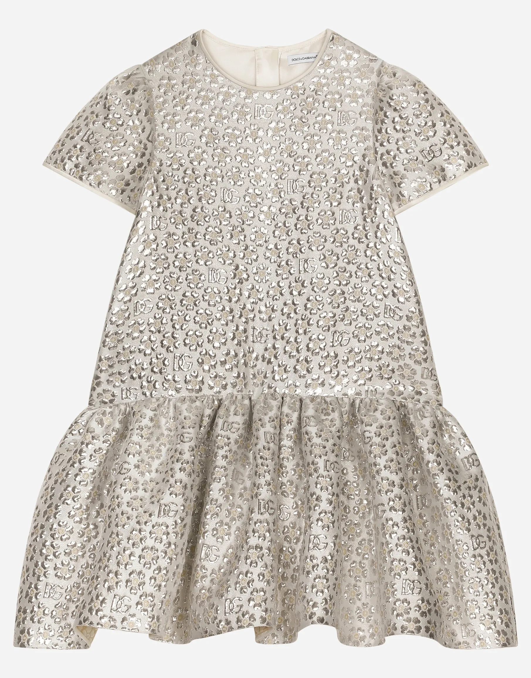 Brocade jacquard dress with DG logo