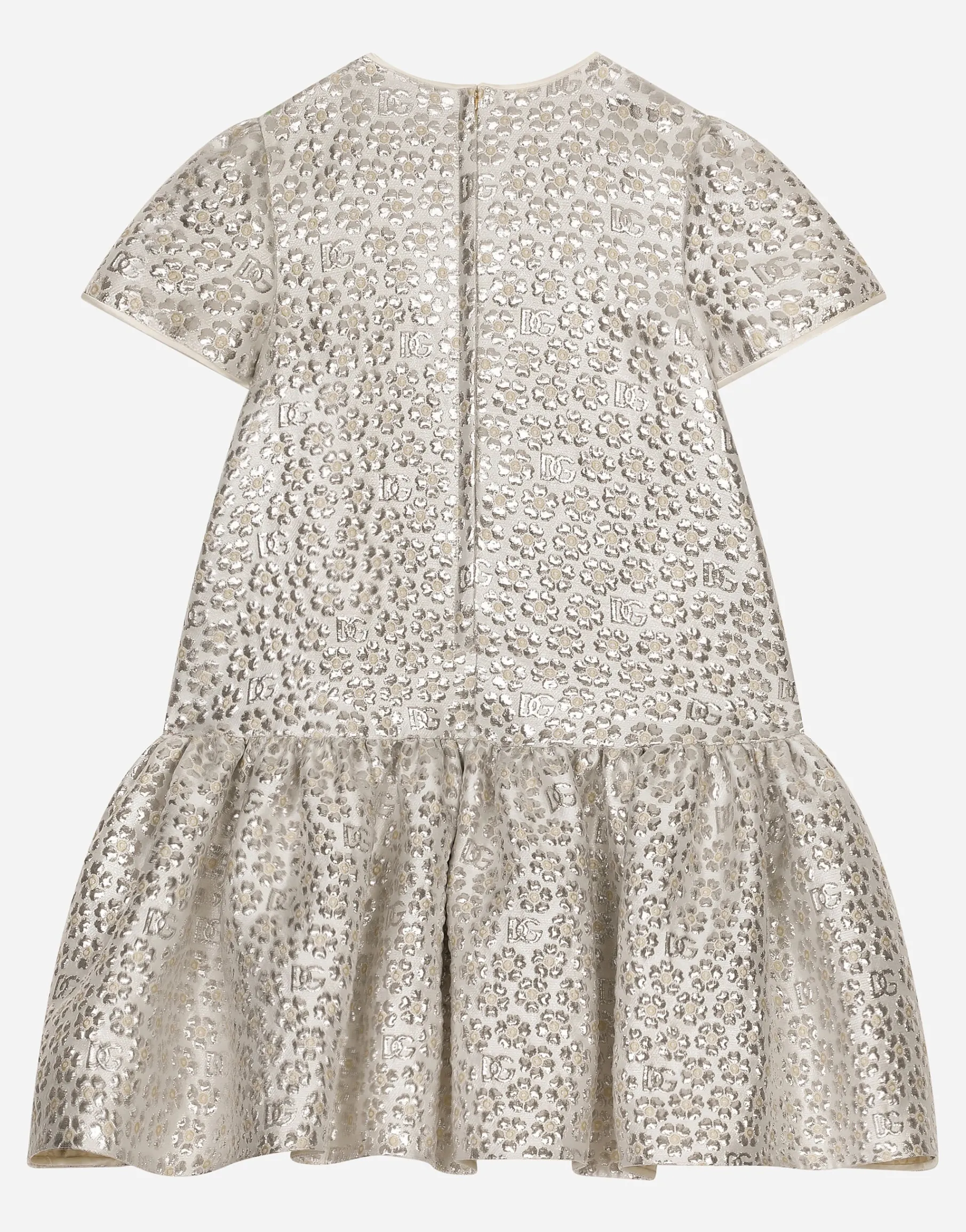 Brocade jacquard dress with DG logo