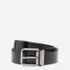 Brushed calfskin belt