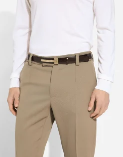 Brushed calfskin belt