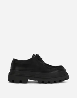 Brushed calfskin Derby shoes