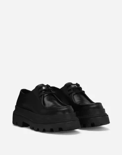 Brushed calfskin Derby shoes