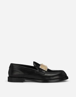Brushed calfskin loafers
