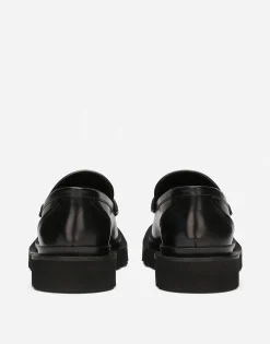 Brushed calfskin loafers