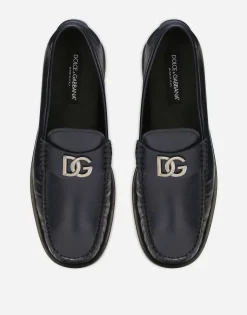 Brushed calfskin loafers