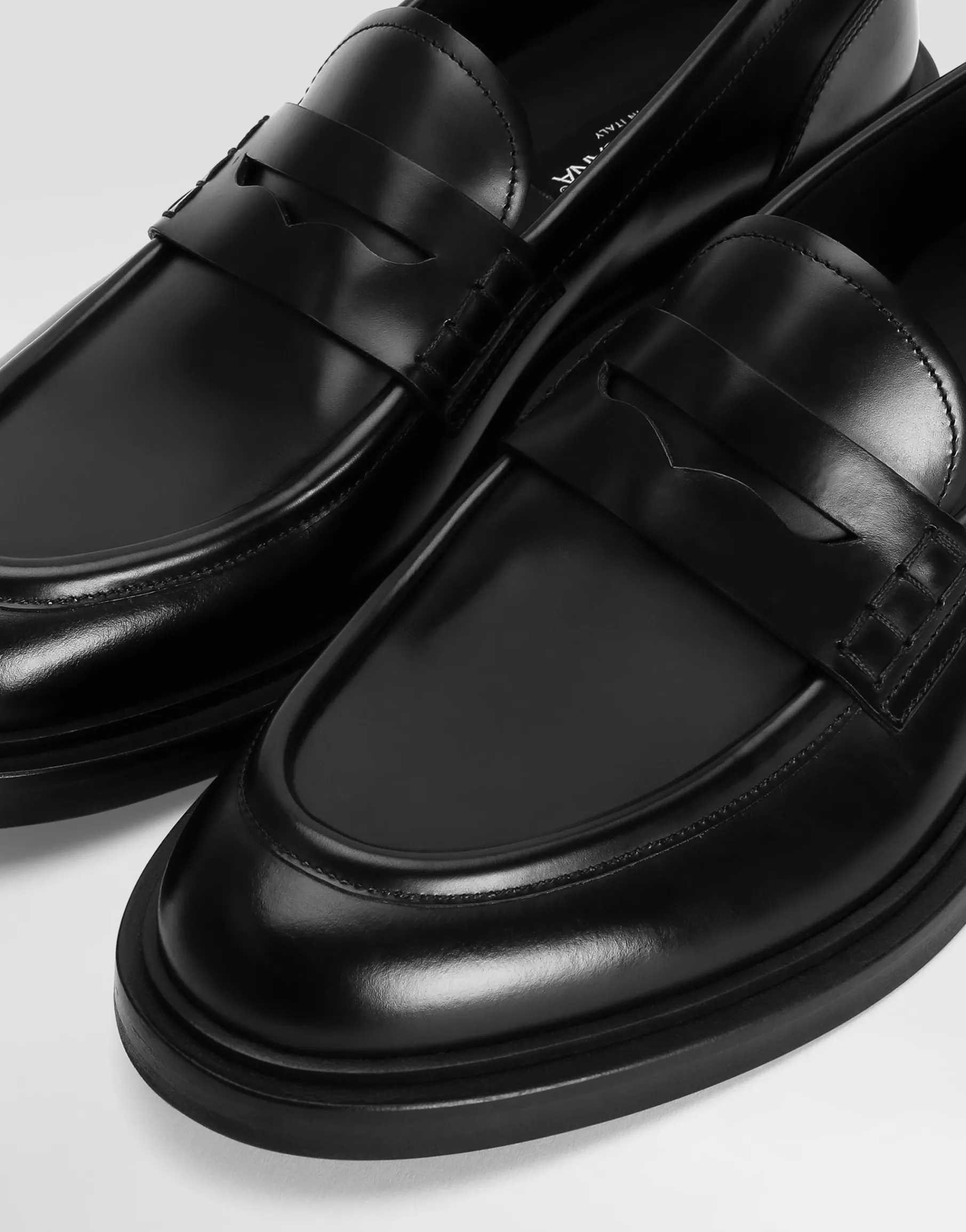 Brushed calfskin loafers