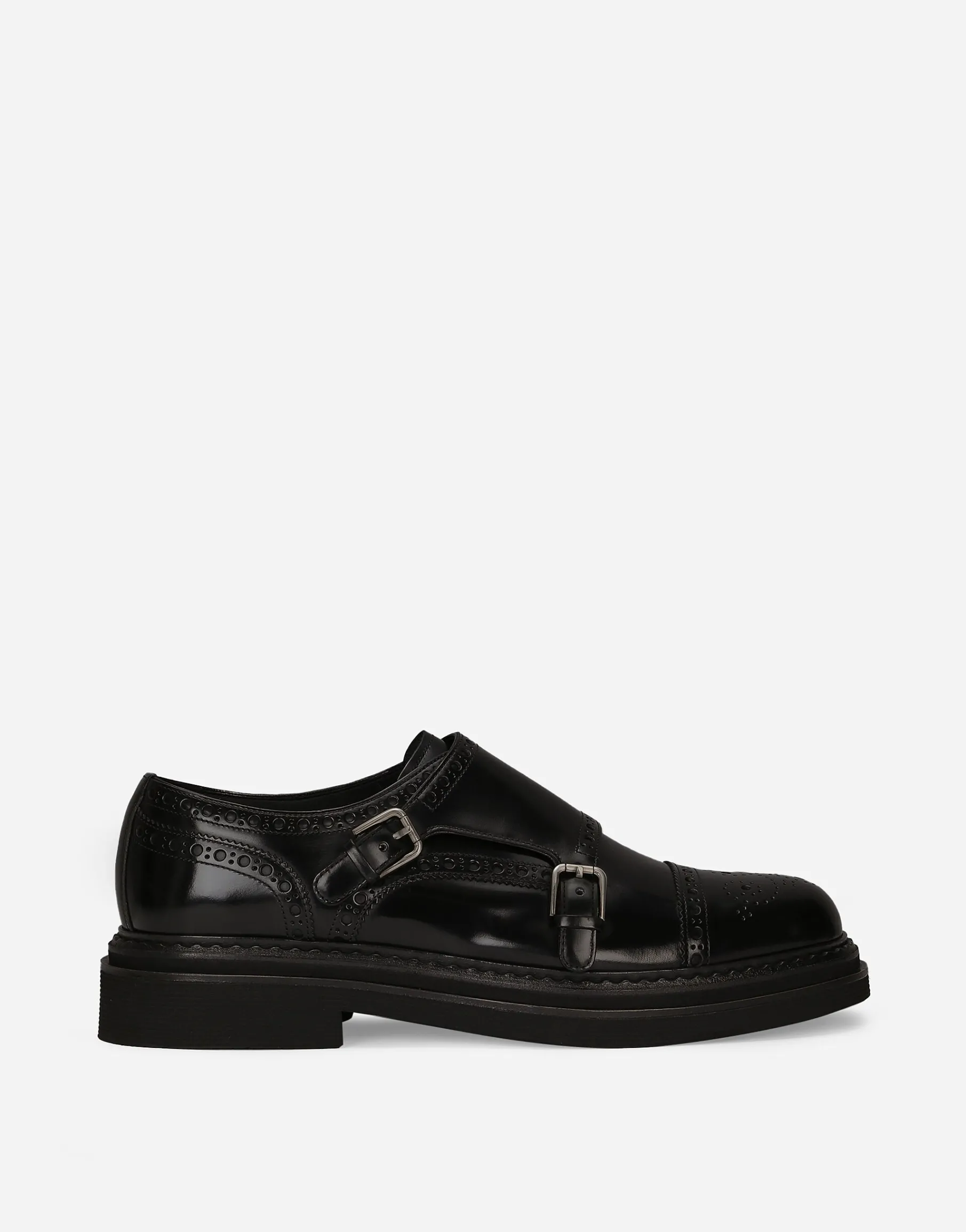 Brushed calfskin monkstrap shoes