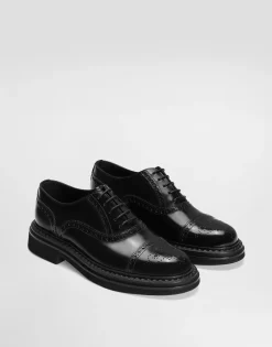 Brushed calfskin Oxfords
