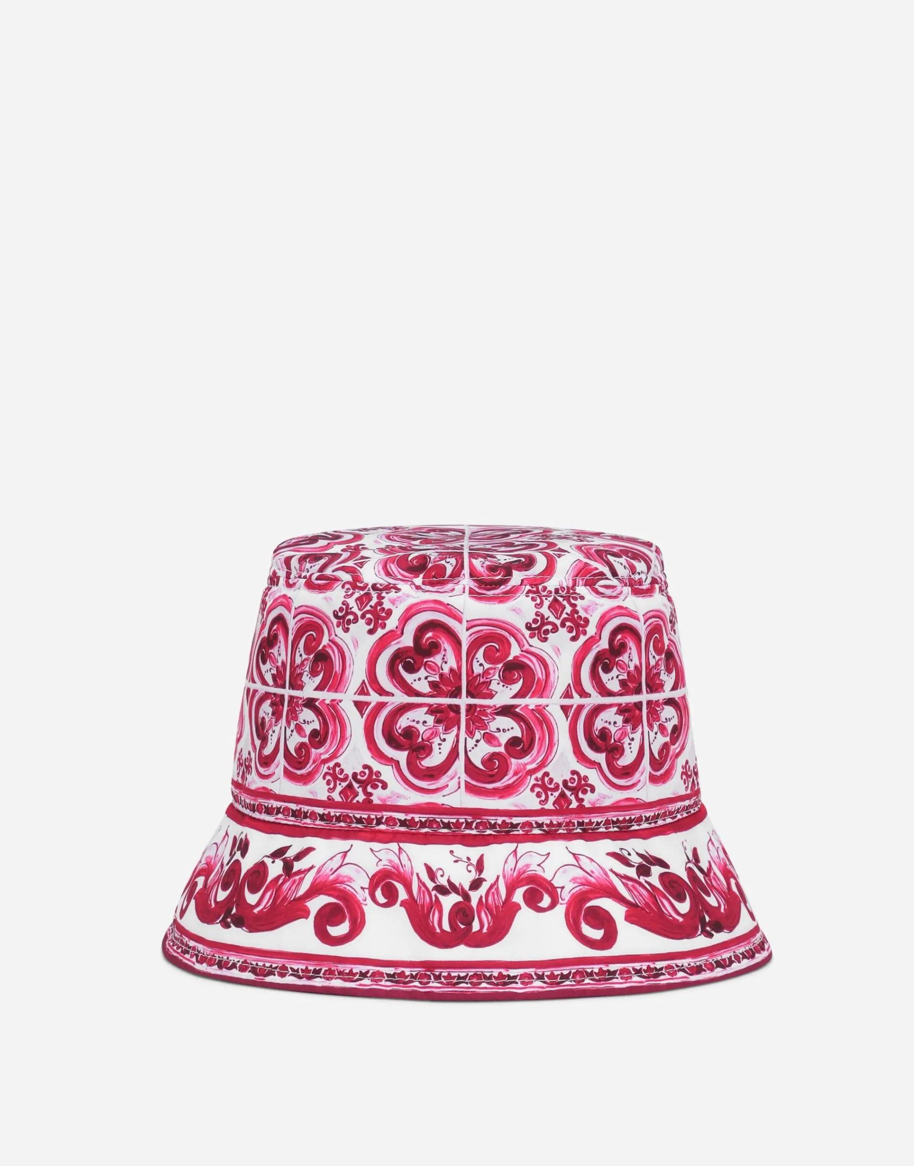 Bucket hat with Majolica print