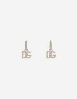 Butterfly-back earrings with DG logo