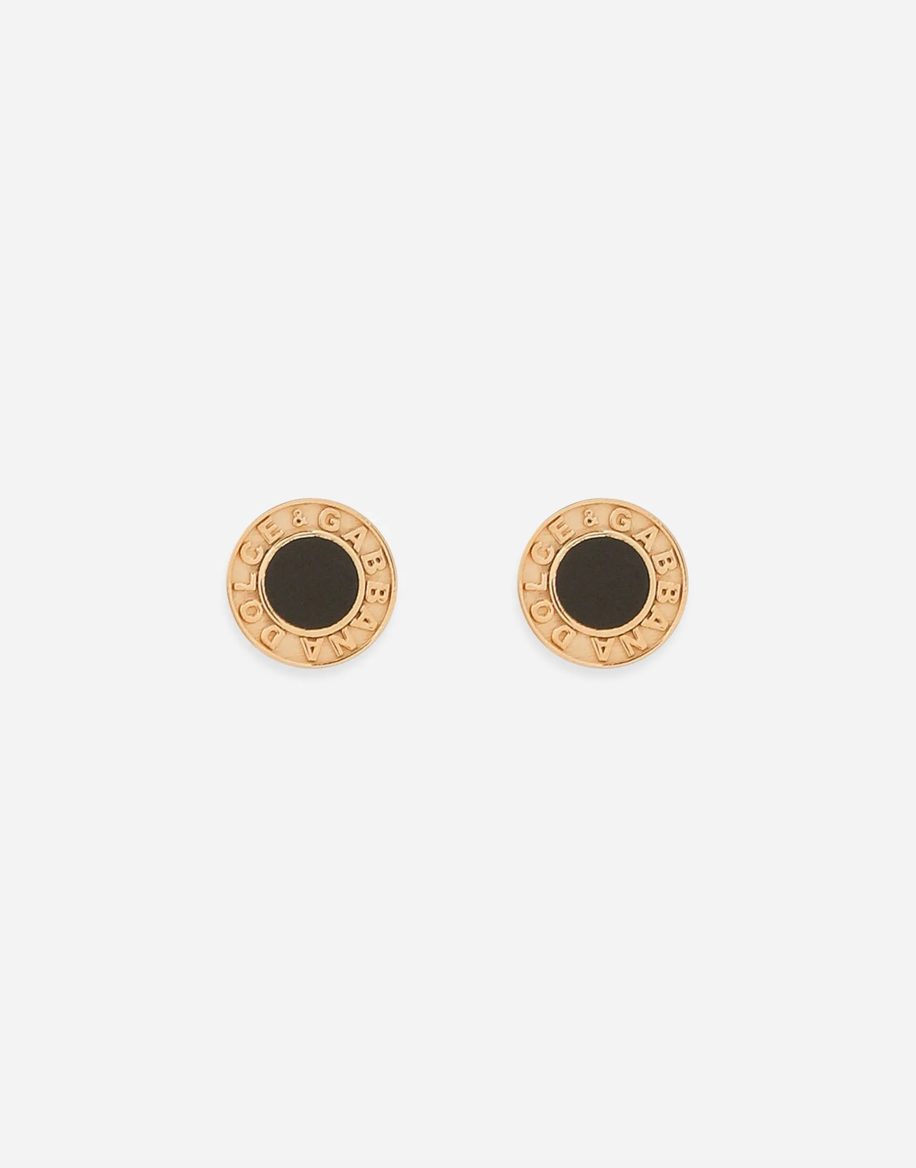 Butterfly-back earrings with logo