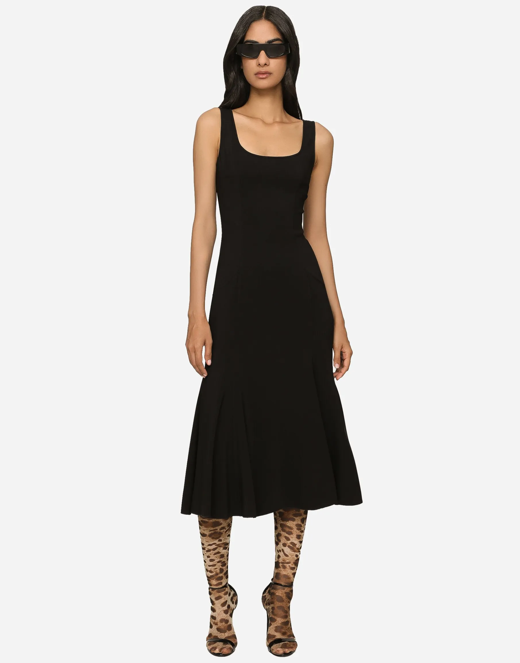 Calf-length cady dress