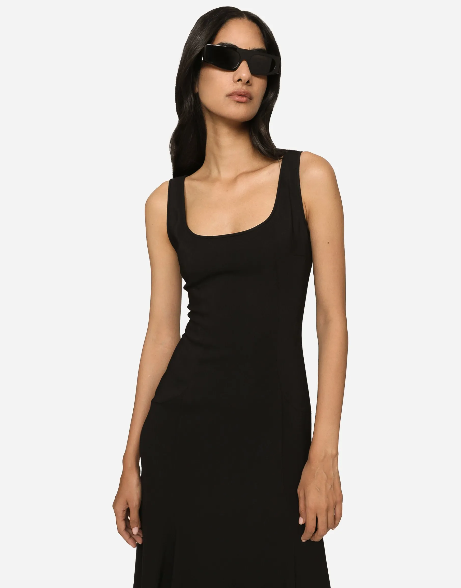 Calf-length cady dress