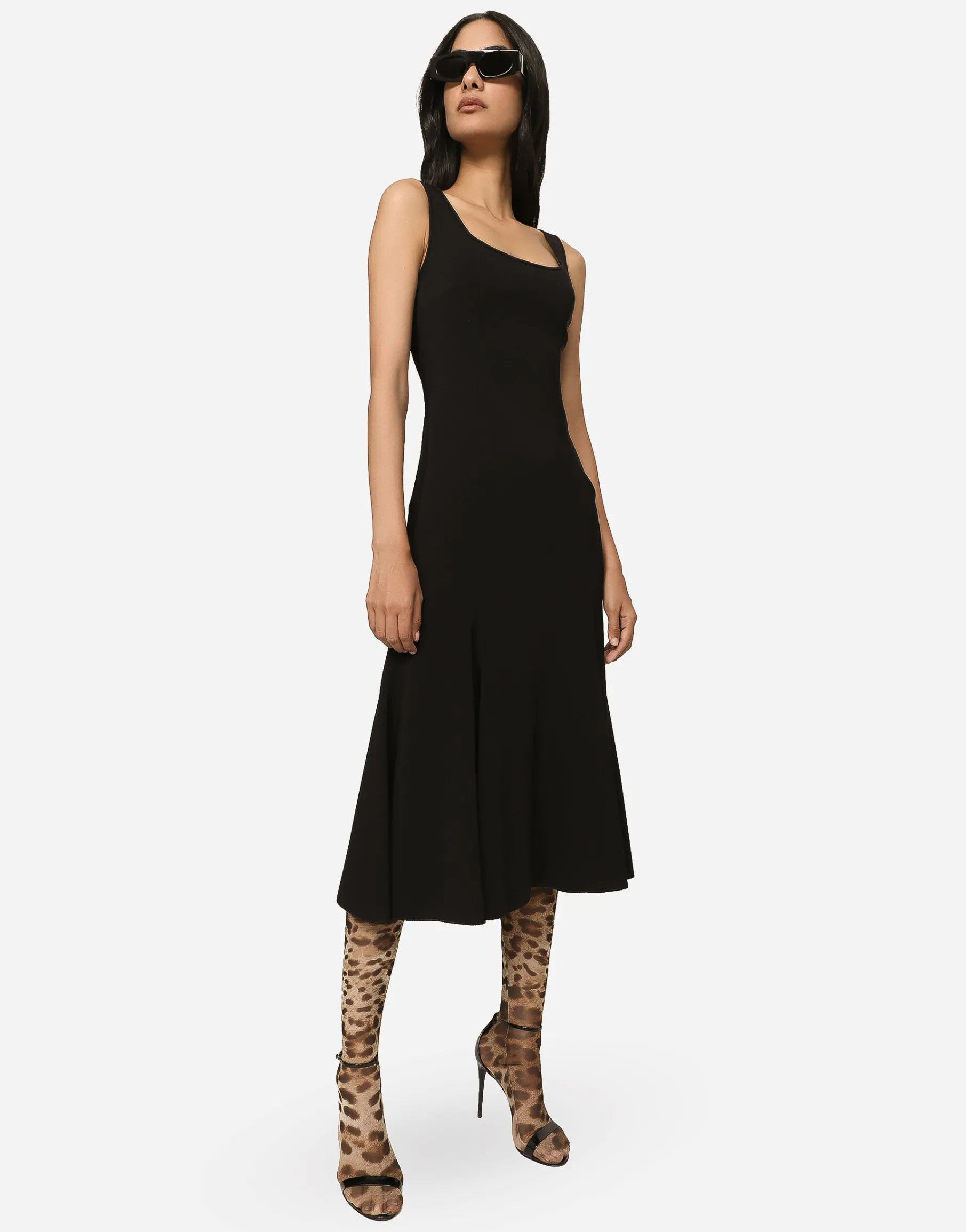 Calf-length cady dress