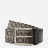 Calfskin and jacquard belt