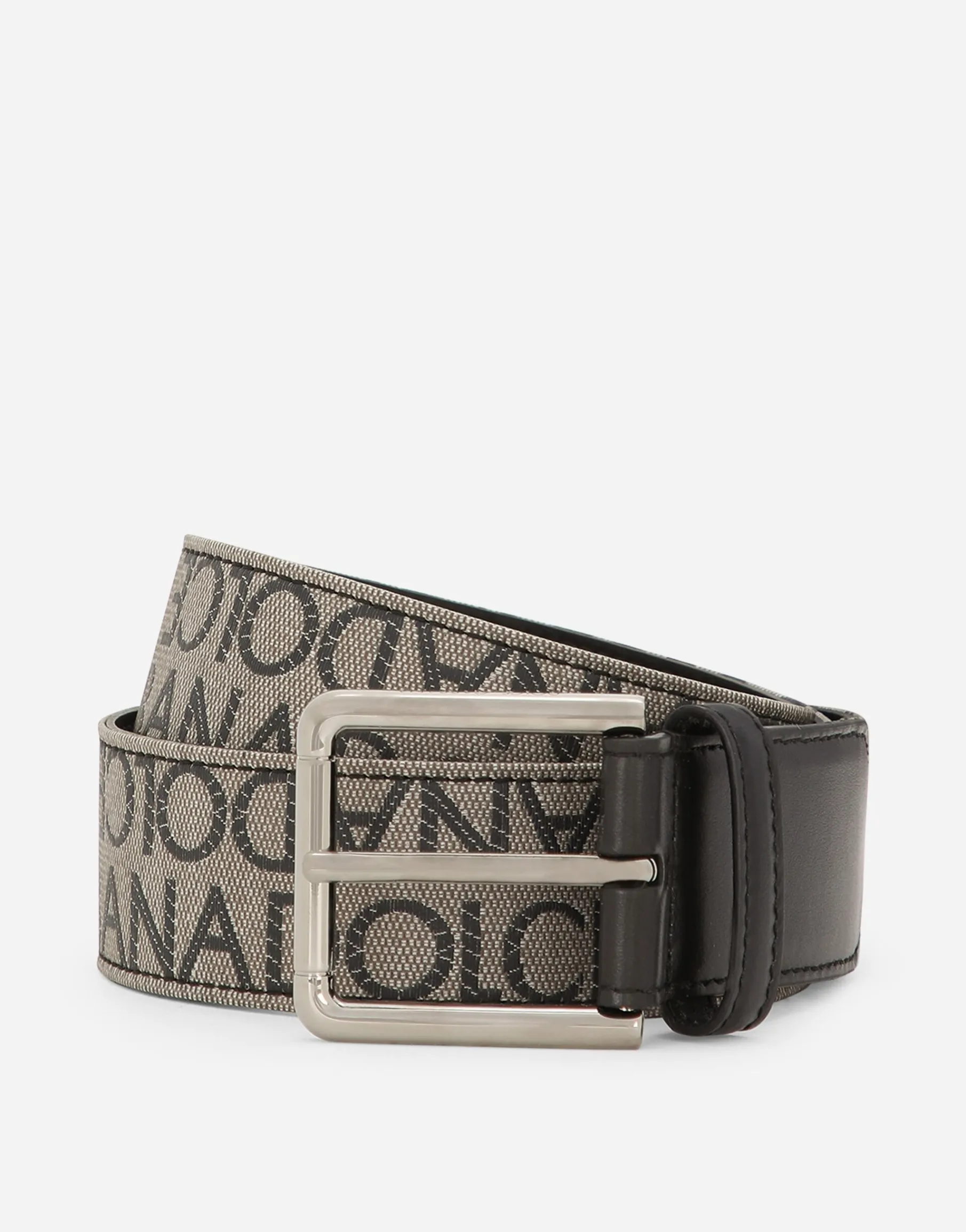 Calfskin and jacquard belt