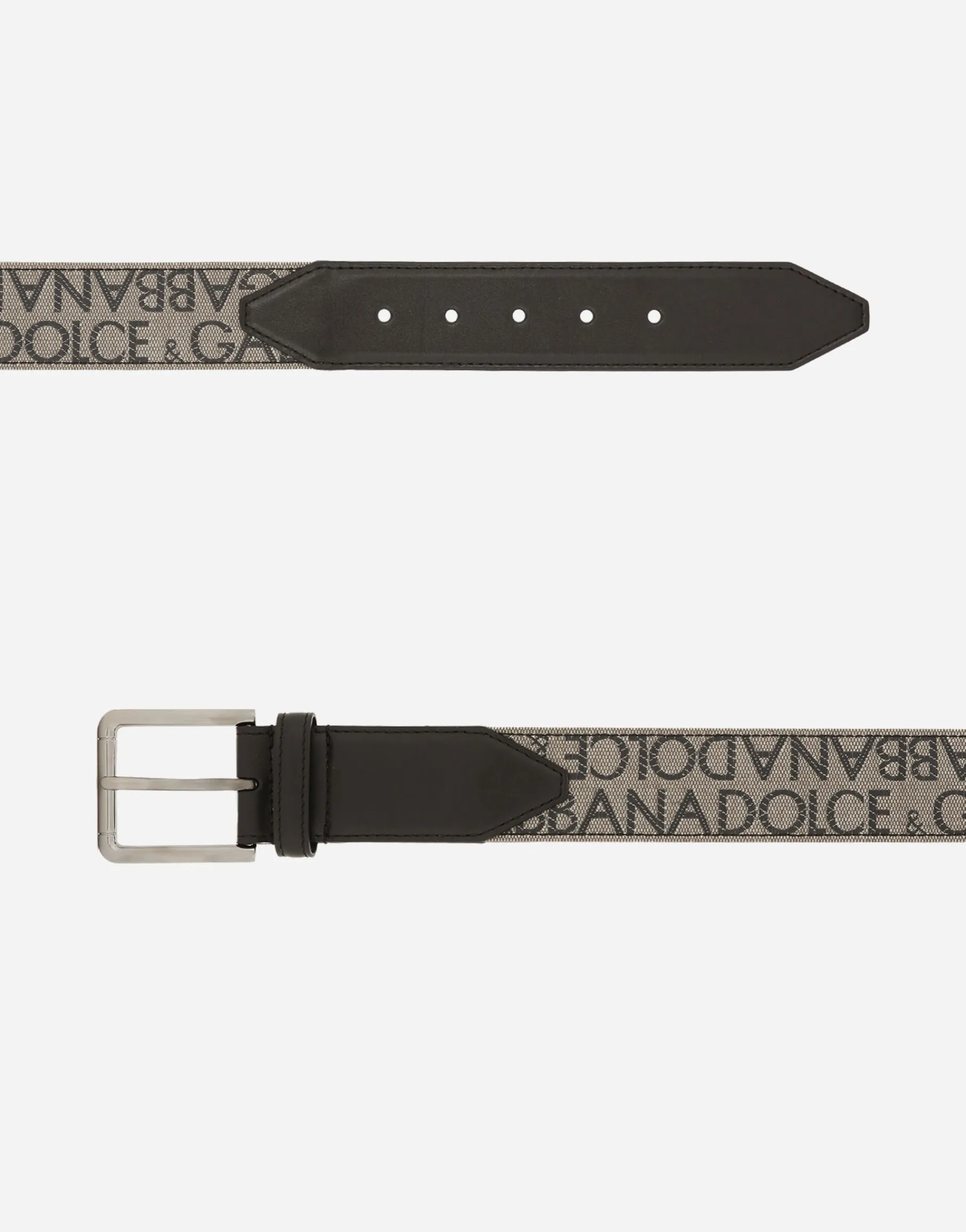 Calfskin and jacquard belt