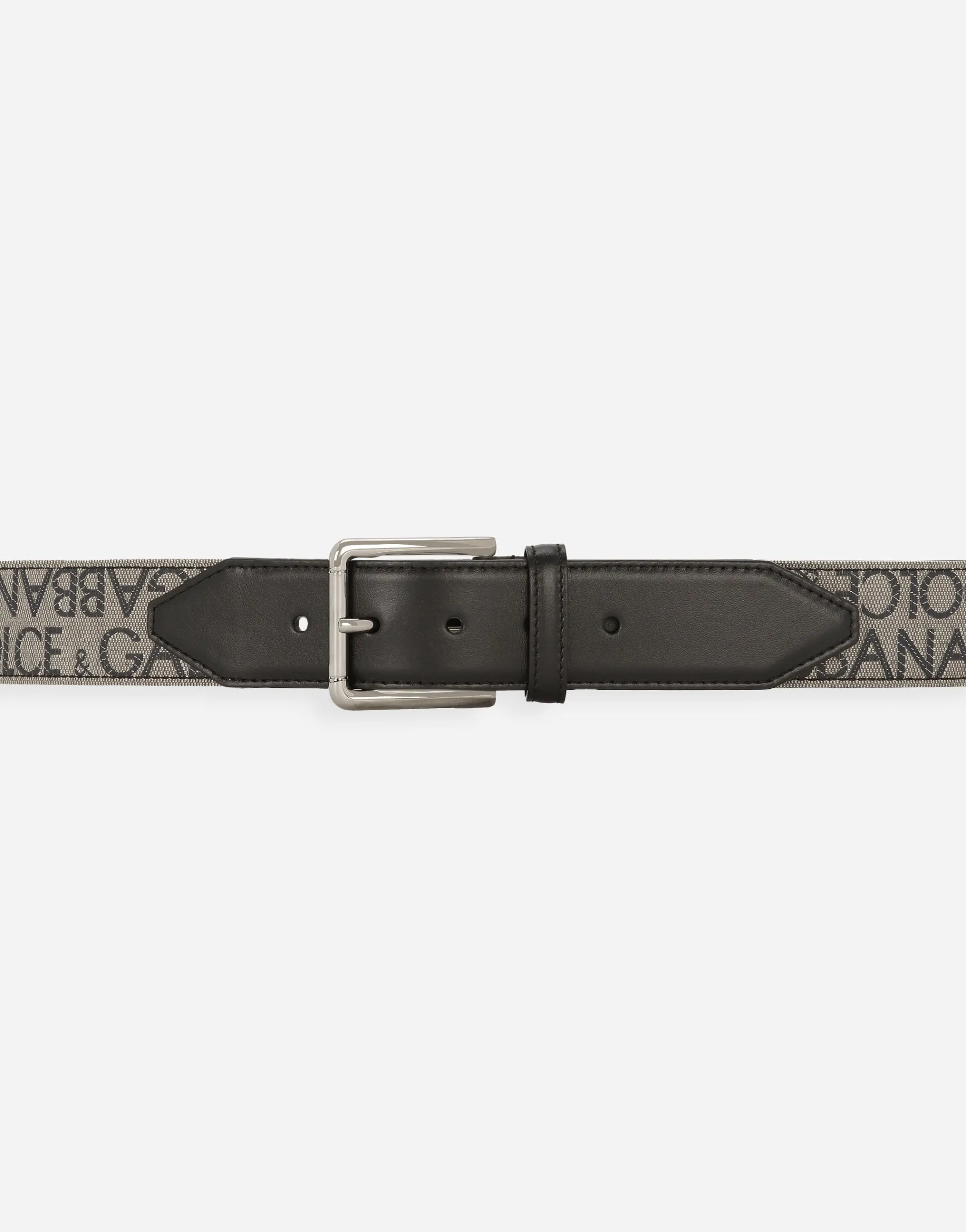Calfskin and jacquard belt