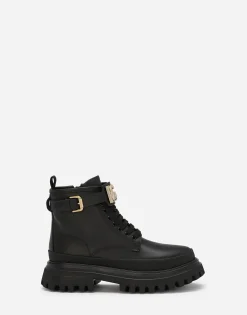 Calfskin ankle boots with DG logo