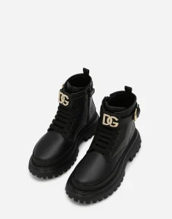 Calfskin ankle boots with DG logo