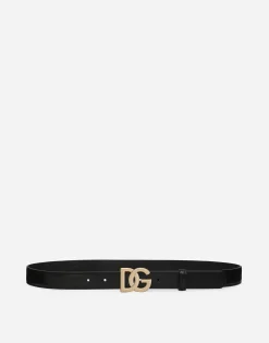 Calfskin belt with DG logo