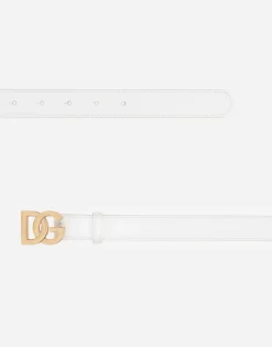 Calfskin belt with DG logo