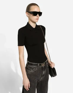 Calfskin belt with logo