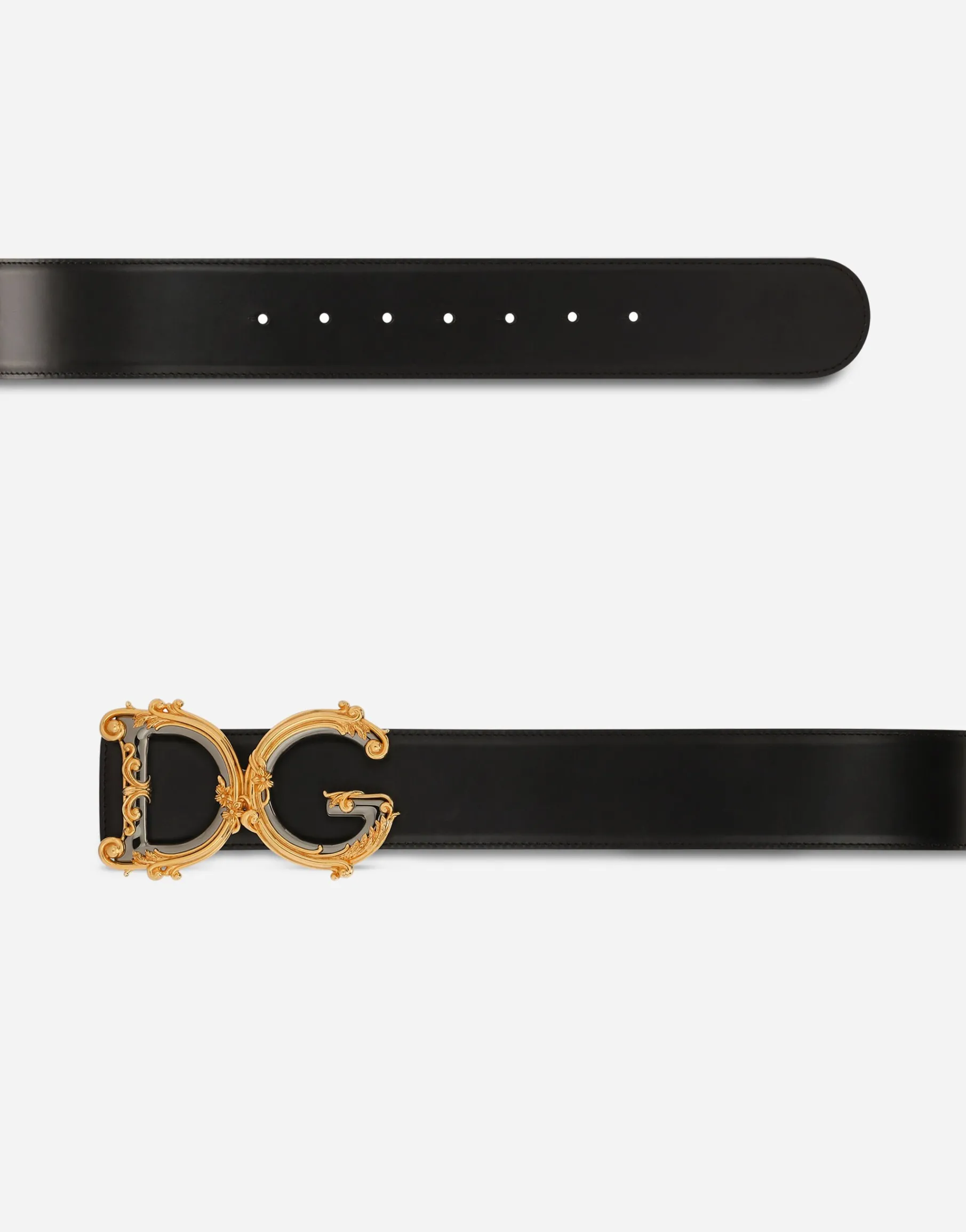 Calfskin belt with logo