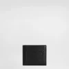 Calfskin bifold wallet with raised logo