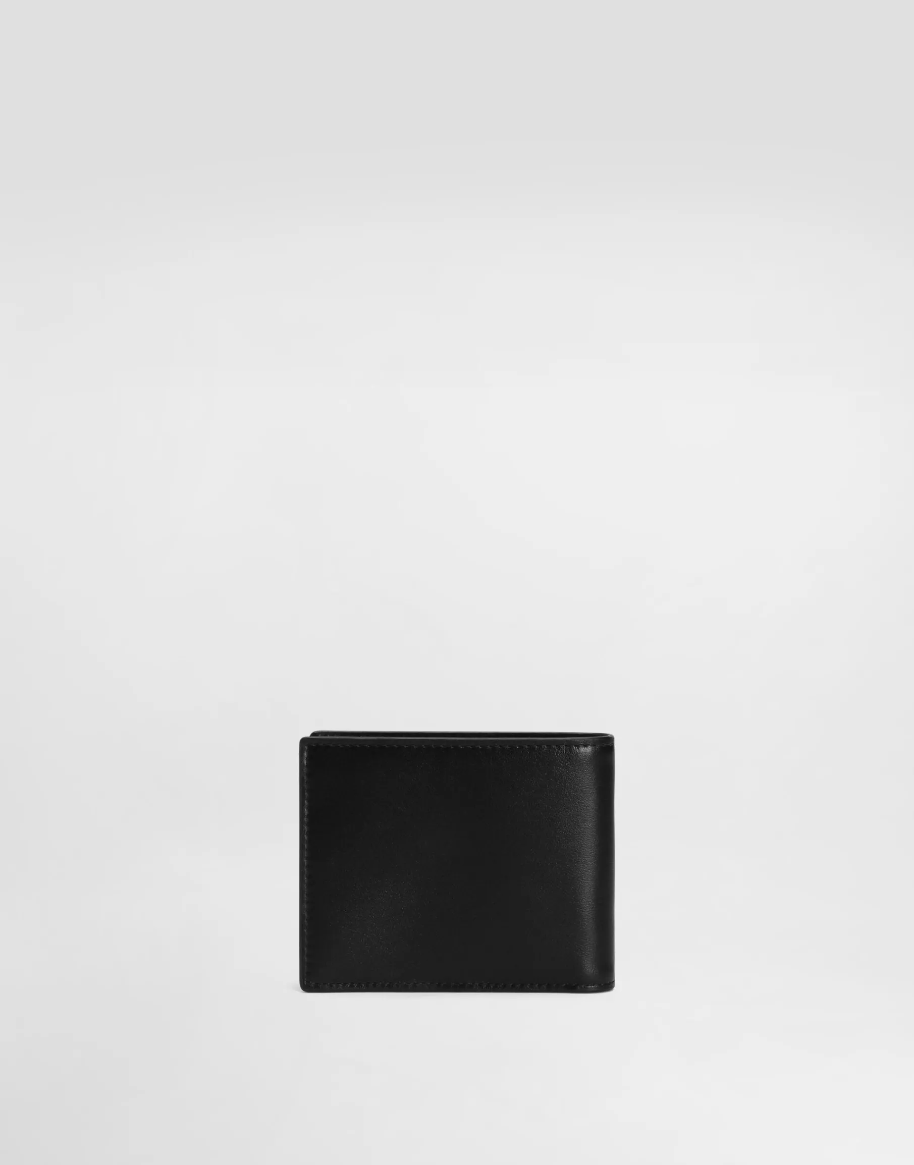 Calfskin bifold wallet with logo