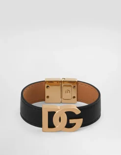 Calfskin bracelet with DG logo