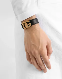 Calfskin bracelet with DG logo