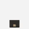 Calfskin card holder with DG logo