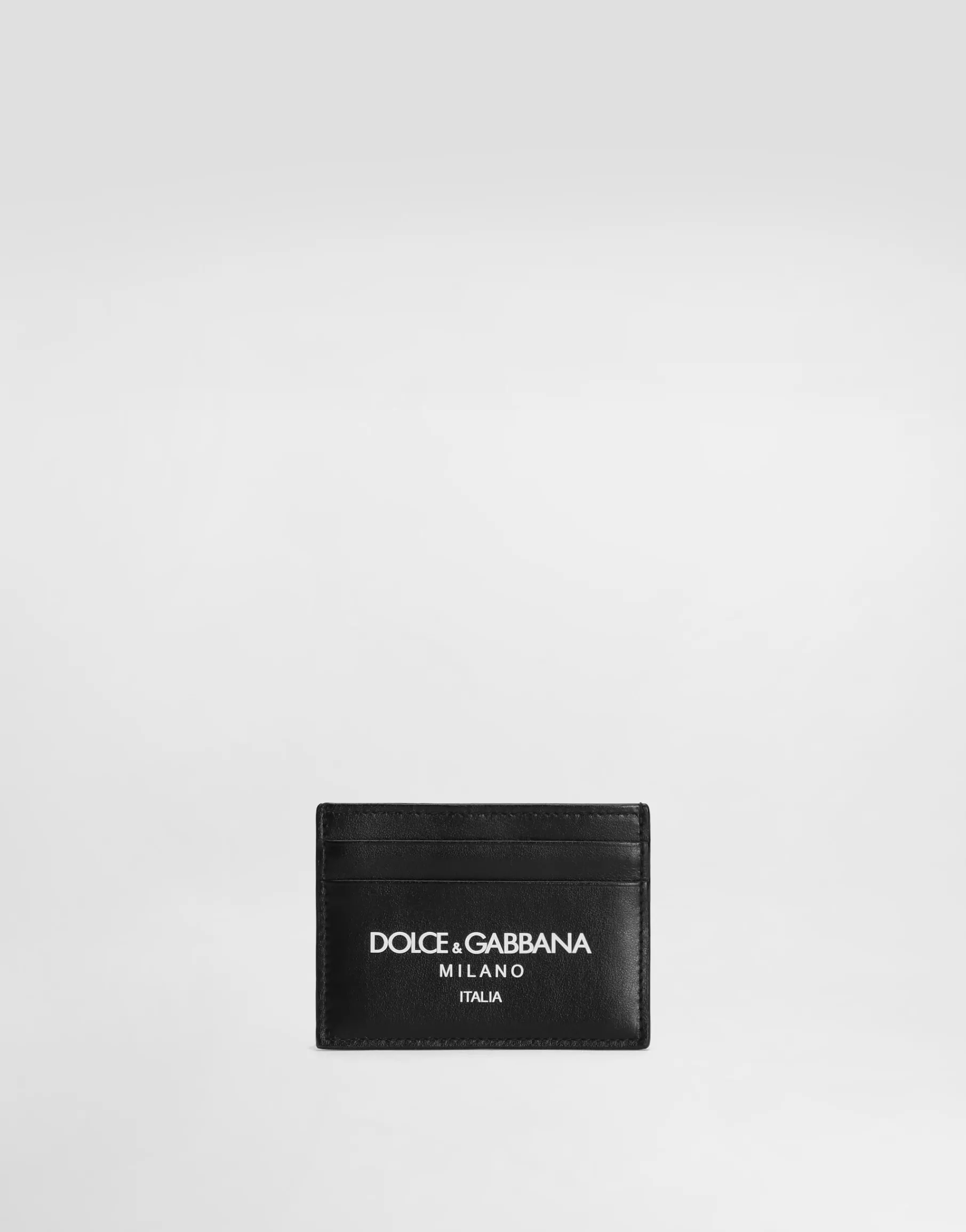 Calfskin card holder with logo