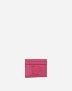 Calfskin card holder with DG Logo