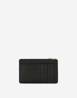 Calfskin card holder with DG logo
