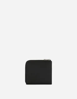 Calfskin card holder with logo