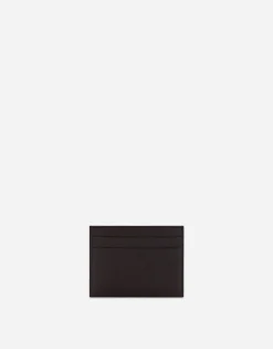 Calfskin card holder with branded plate