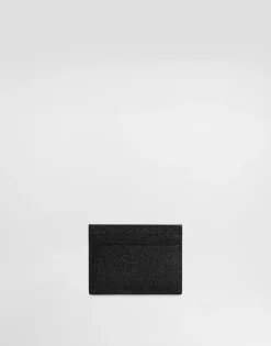 Calfskin card holder with branded plate
