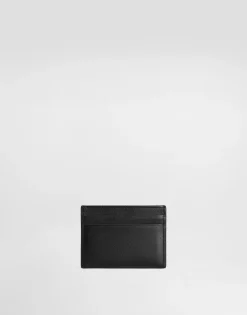 Calfskin card holder with logo
